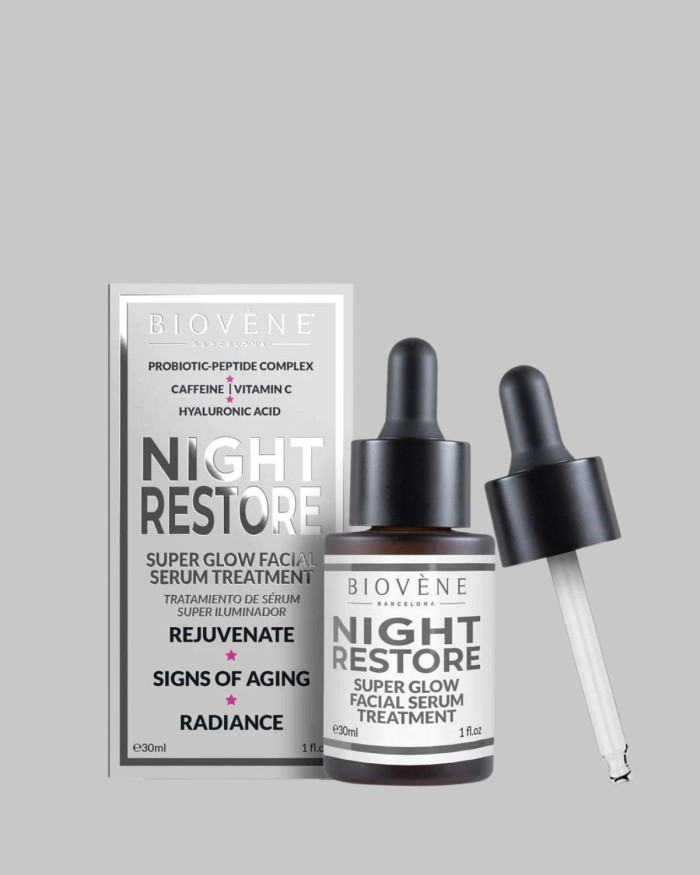 NIGHT RESTORE super glow facial serum treatment 30 ml