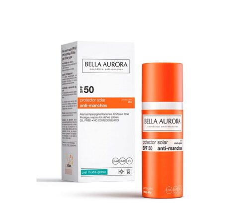 Protector solar antimanchas SPF50+. Piel mixta-grasa